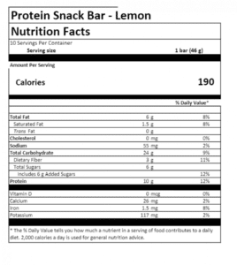 Arbonne Lemon Bar
