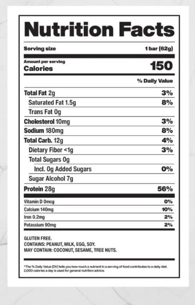 David Salted Peanut Nutrition