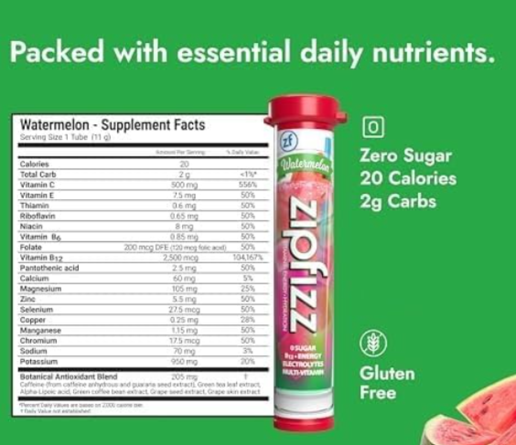 ZipFizz Watermelon - Clinical Nutrition Center Store ZipFizz Watermelon